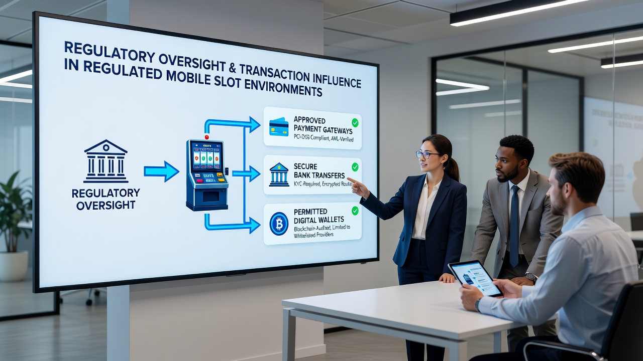Mobile slot interface displaying approved transaction methods under current regulatory guidelines