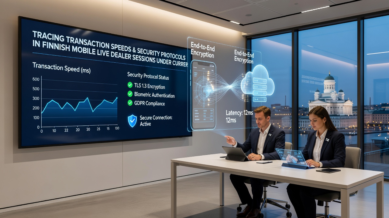 Secure data encryption flow diagram for Finnish mobile live dealer transactions