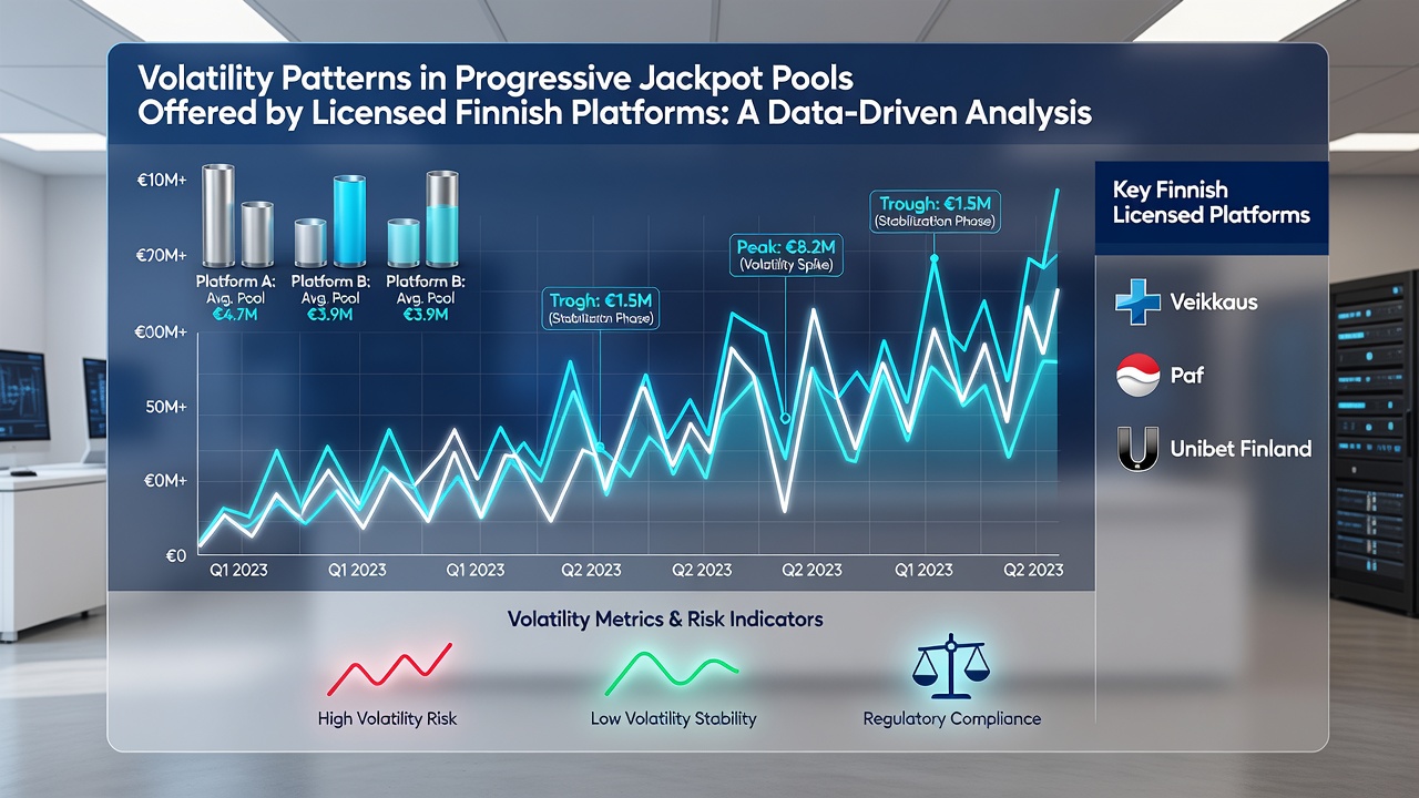 Graph illustrating payout frequency and volatility spikes across Finnish progressive jackpot pools